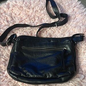 Black Leather Crossbody Bag